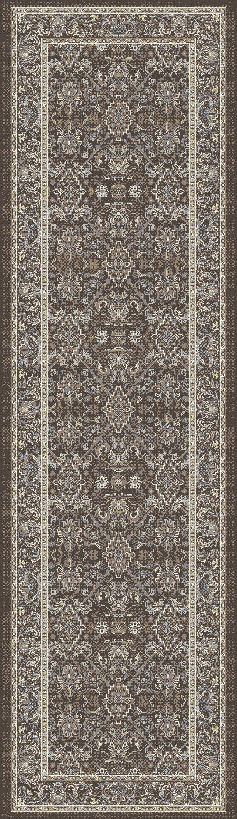 Dynamic Rugs ANCIENT GARDEN 57276-3235 Dark Brown Rug