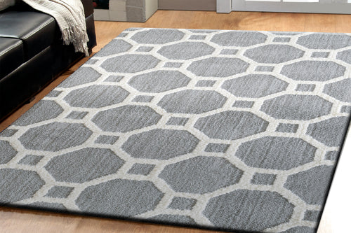 Dynamic Rugs Silky Shag 5903-901 Silver/White Rug