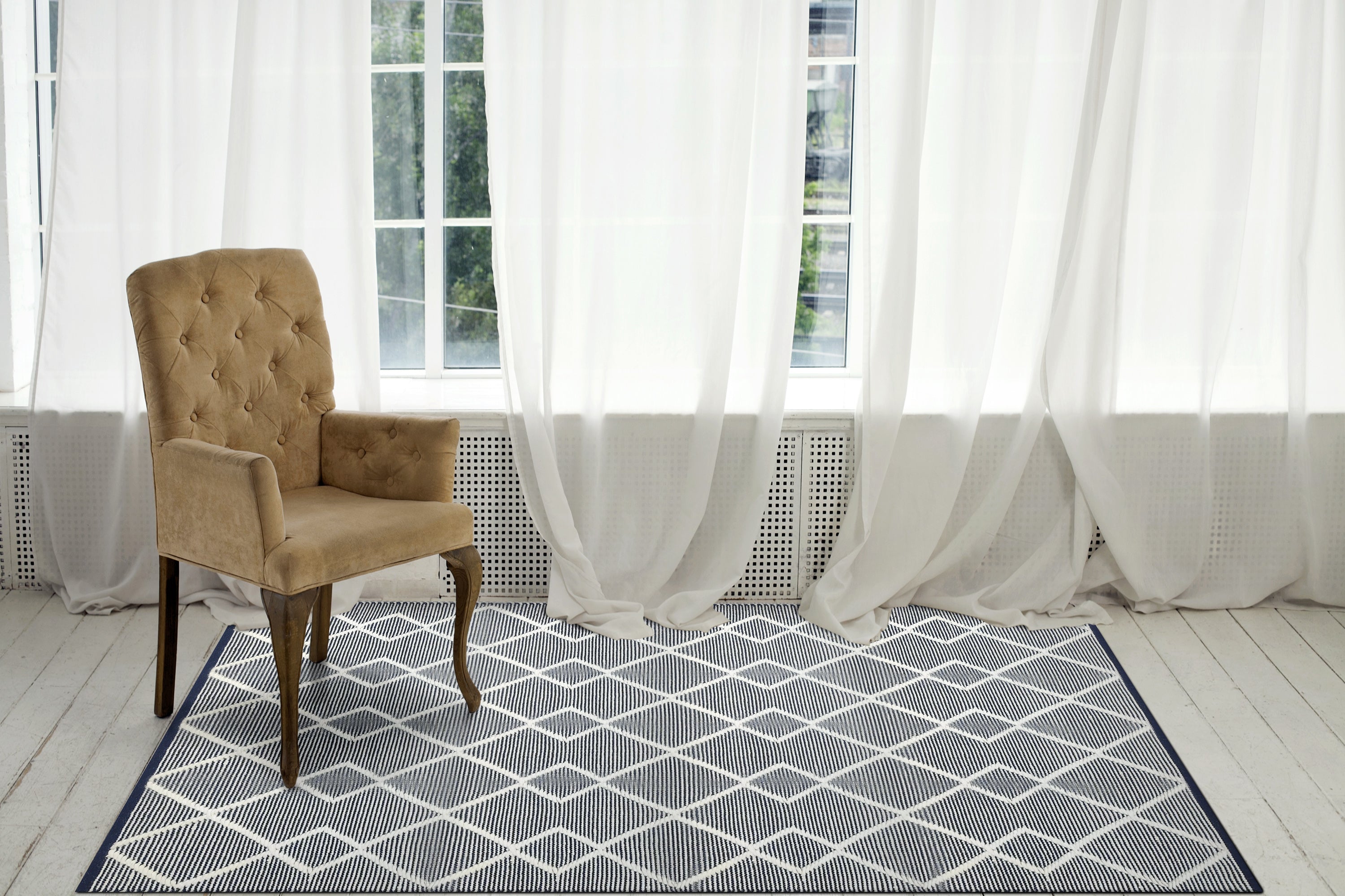 Dynamic Rugs MAEVE 2728-150 Ivory/Navy Rug