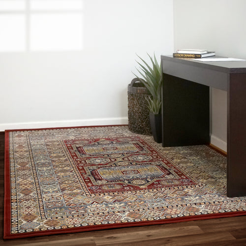 Dynamic Rugs ANCIENT GARDEN 57147-1454 Red Rug