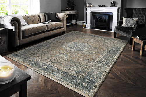 Dynamic Rugs Dakota 6644-850 Beige/Blue Rug