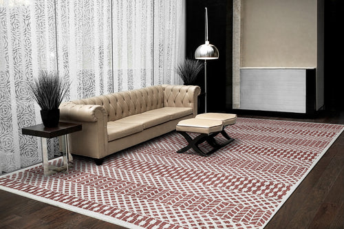Dynamic Rugs HERA 3303-301 Brick/Ivory Rug