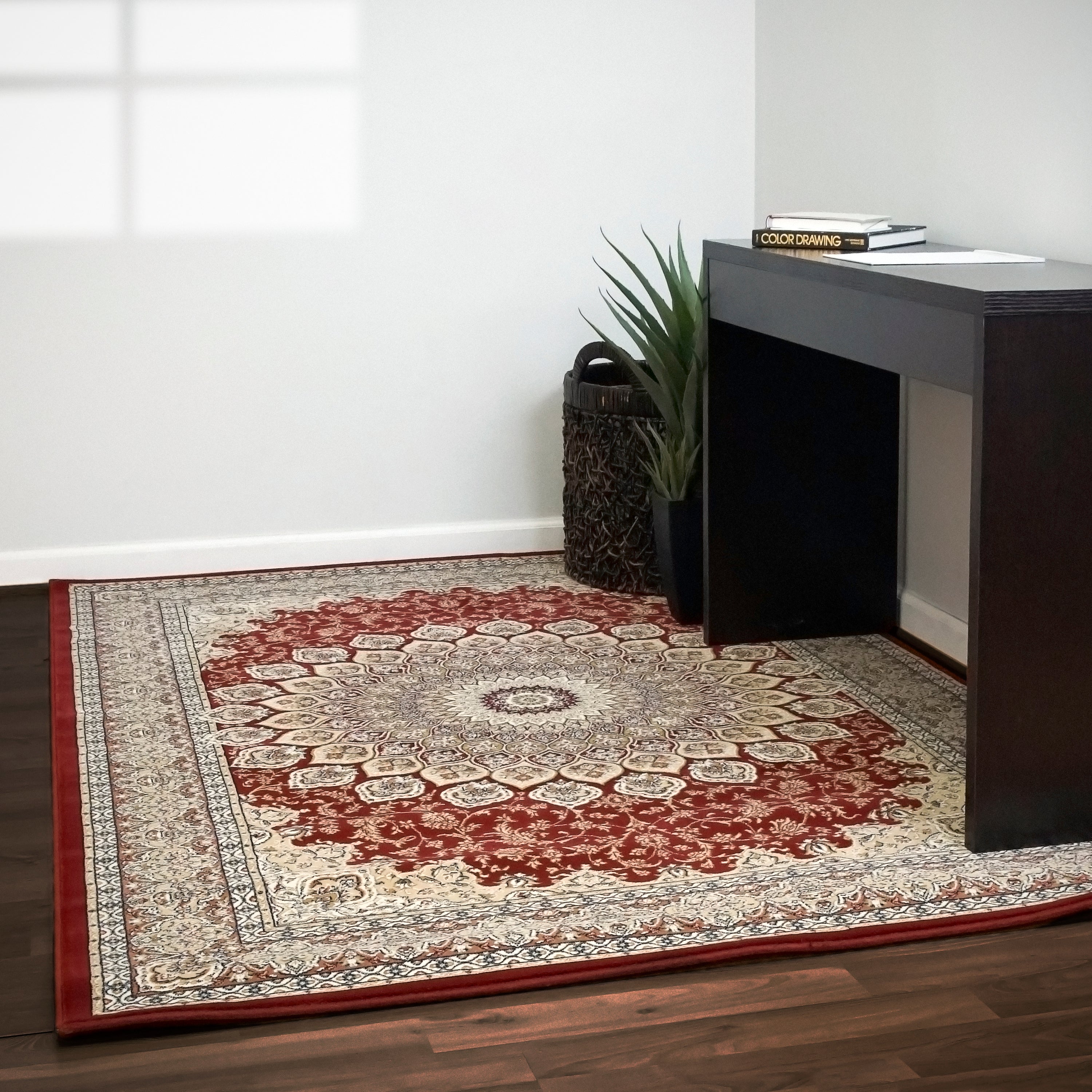 Dynamic Rugs ANCIENT GARDEN 57090-1484 Red Rug