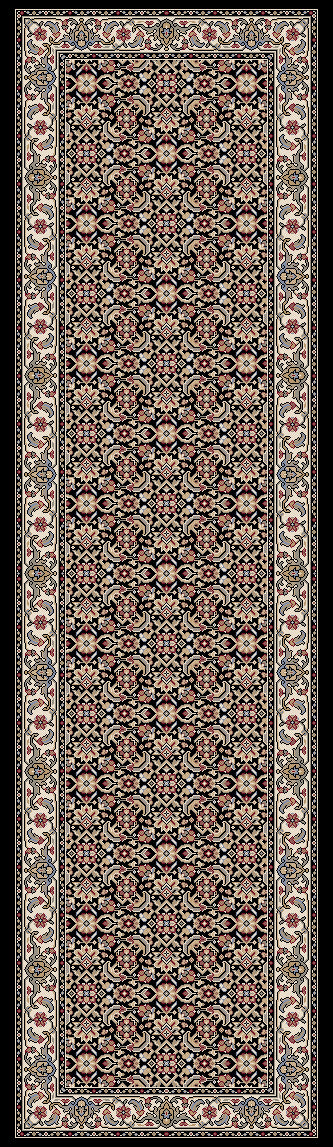 Dynamic Rugs Ancient Garden 57011-3263 Black/Ivory Rug