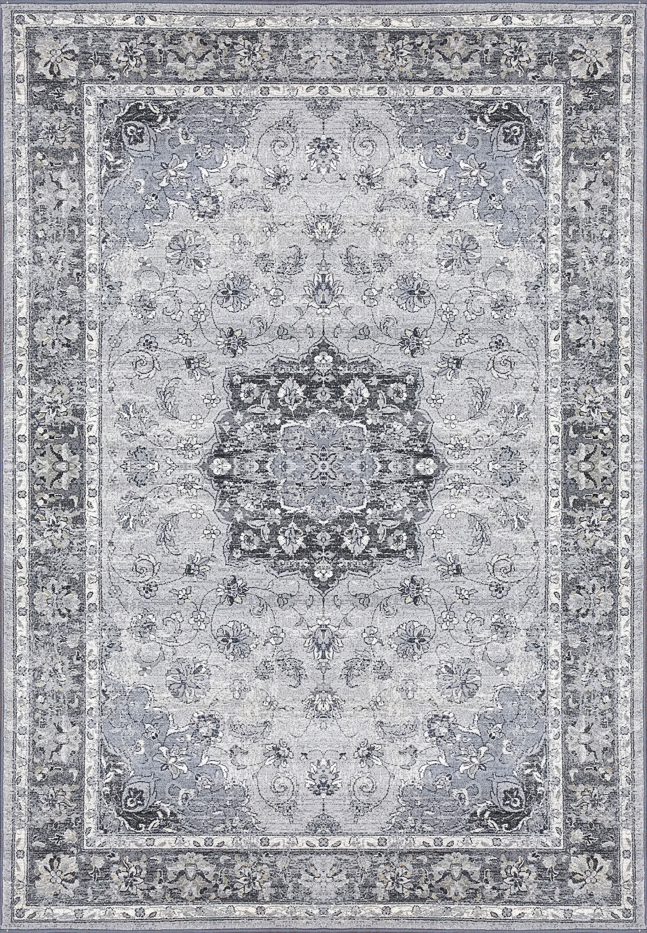 Dynamic Rugs ANCIENT GARDEN 57559-9656 Silver Rug