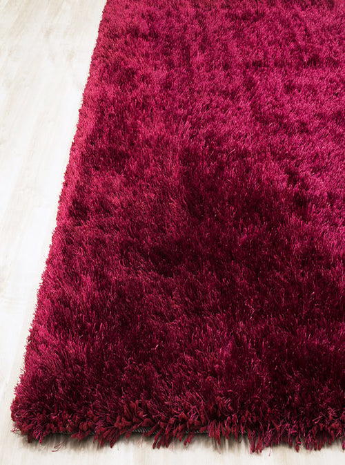 American cover design / Persian weavers Alma Afro Shag Solid Burgundy Rug