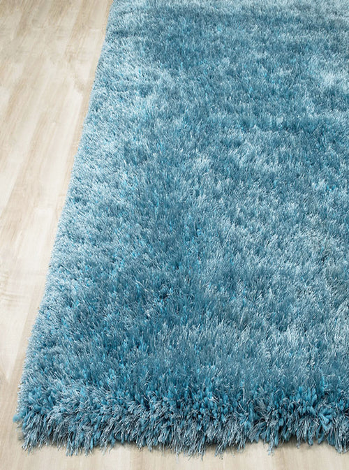American cover design / Persian weavers Alma Afro Shag Plain Light Blue Rug