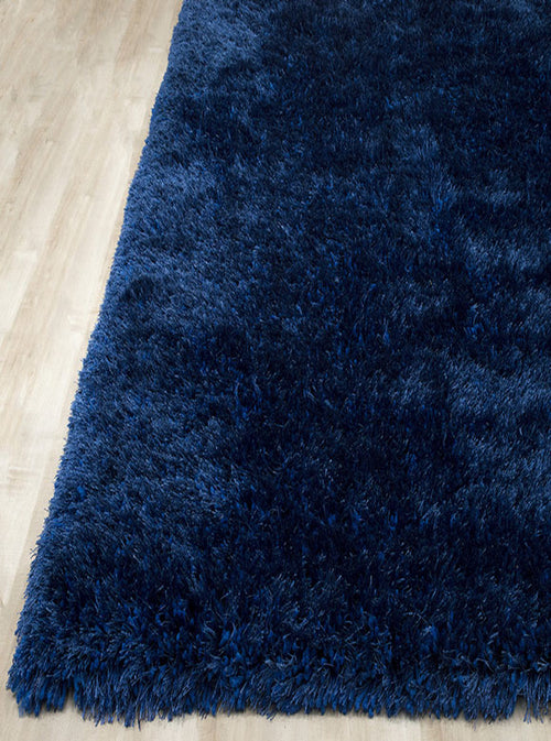 American cover design / Persian weavers Alma Afro Shag Plain Royal Blue Rug