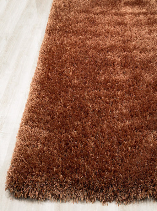American cover design / Persian weavers Alma Afro Shag Plain Rust Rug