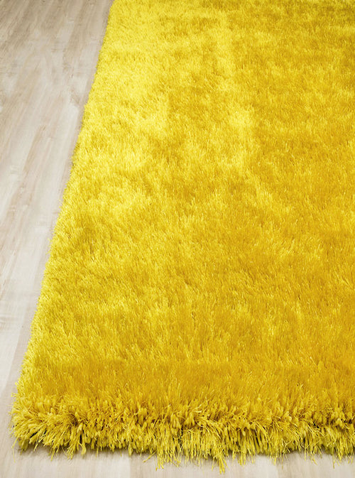 American cover design / Persian weavers Alma Afro Shag Plain Yellow Rug