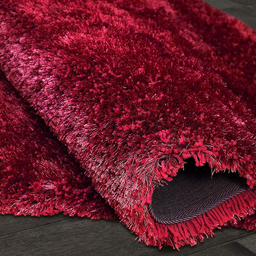 American cover design / Persian weavers Alma Afro Shag Solid Burgundy Rug
