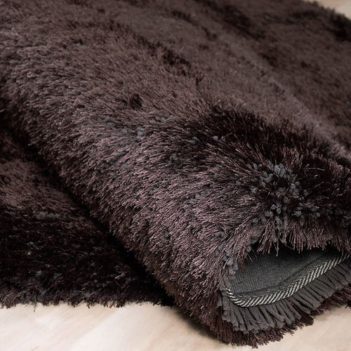 American cover design / Persian weavers Alma Afro Shag Plain Charcoal Rug