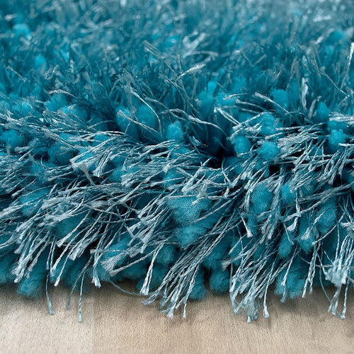 American cover design / Persian weavers Alma Afro Shag Plain Light Blue Rug
