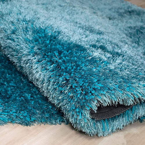 American cover design / Persian weavers Alma Afro Shag Plain Light Blue Rug
