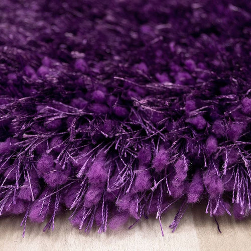 American cover design / Persian weavers Alma Afro Shag Plain Lilac Rug