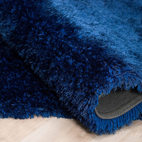American cover design / Persian weavers Alma Afro Shag Plain Royal Blue Rug
