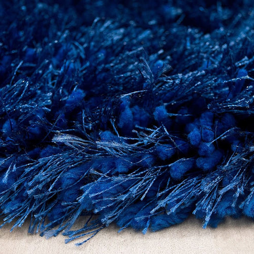 American cover design / Persian weavers Alma Afro Shag Plain Royal Blue Rug