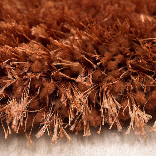 American cover design / Persian weavers Alma Afro Shag Plain Rust Rug