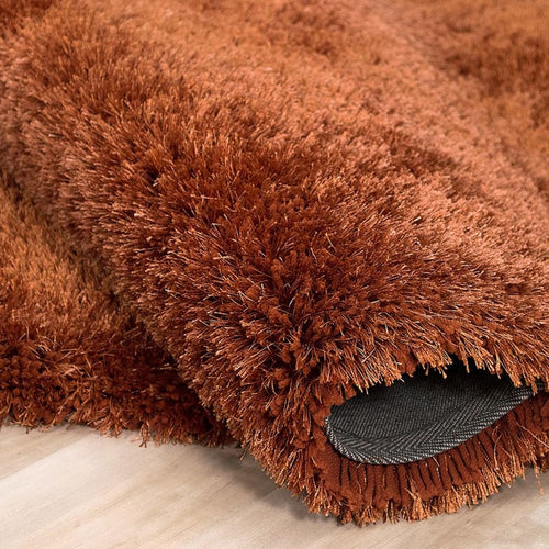 American cover design / Persian weavers Alma Afro Shag Plain Rust Rug