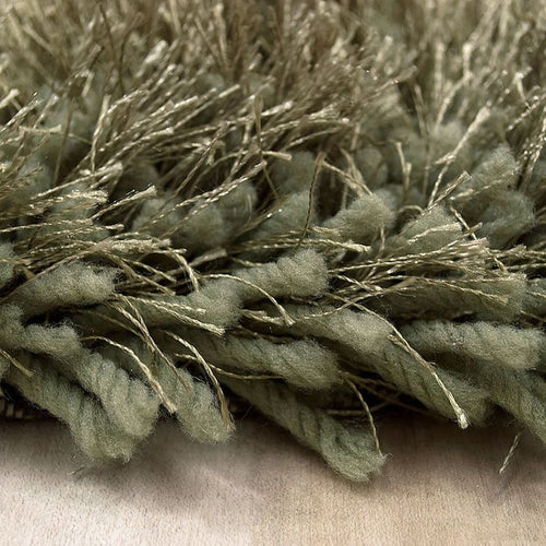American cover design / Persian weavers Alma Afro Shag Plain Sage Green Rug