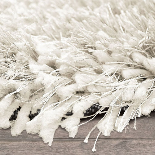 American cover design / Persian weavers Alma Afro Shag Plain Snow White Rug