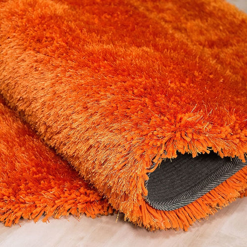 American cover design / Persian weavers Alma Afro Shag Plain Tangerine Rug