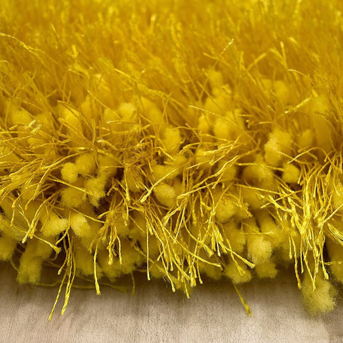 American cover design / Persian weavers Alma Afro Shag Plain Yellow Rug