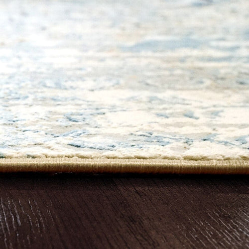 Amara 7465-500 Blue Rug - Blend Of Viscose And Shrink 