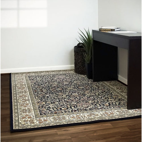 Ancient Garden 57078-3434 Blue/Ivory Rug - 100% Decolan 