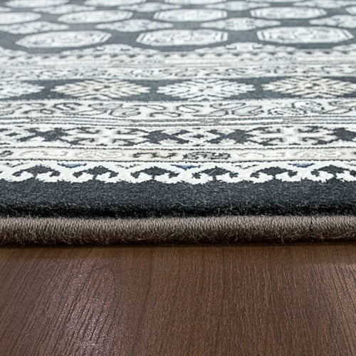 Ancient Garden 57102-3636 Charcoal/Silver Rug - 100% Decolan