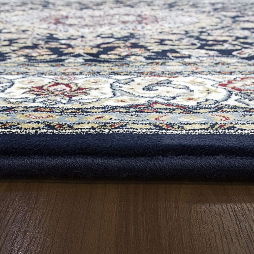 Ancient Garden 57119-3434 Blue/Ivory Rug - 100% Decolan 