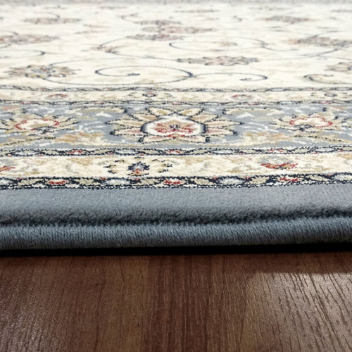 Ancient Garden 57120-6454 Ivory/Light Blue Rug - 100% 