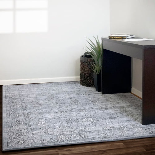 Ancient Garden 57136-4646 Steel Blue/Cream Rug - 100% 