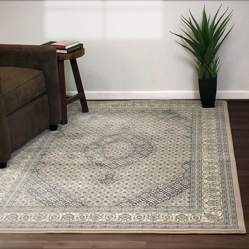 Dynamic Rugs Ancient Garden 57204-9666 Soft Grey/Cream Rug