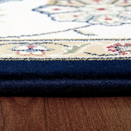 Ancient Garden 57365-3464 Blue/Ivory Rug - 100% Decolan 