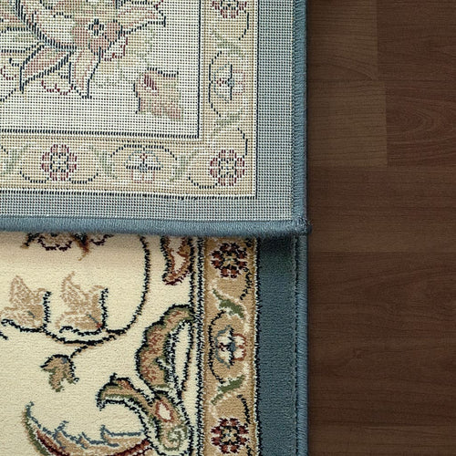 Ancient Garden 57365-5464 Light Blue/Ivory Rug - 100% 