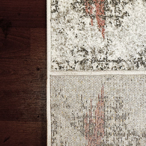 Avenue 3405-6111 Ivory/Grey/Red Rug - 100% Heatset Frise 