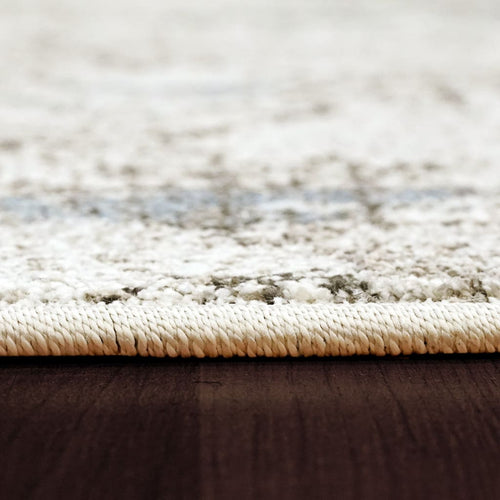 Avenue 3405-6151 Ivory/Grey/Blue Rug - 100% Heatset Frise 