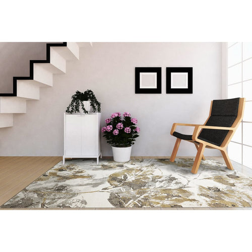 Avenue 3407-6191 Ivory/Gold Rug - 100% Heatset Frise 