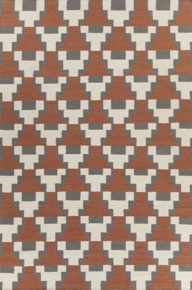 Chandra Zyan AVO-34401 Rust Rug