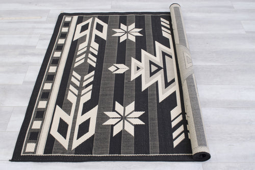 American cover design / Persian weavers Bahamas 672 Black Rug