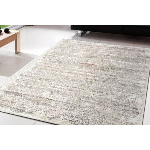 Chateau 98205-6242 Beige/Blue Rug - Shrink Polyester With 