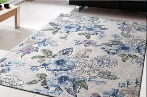 Eclipse 63322-6141 Cream/Blue Rug - 100% Excelon 