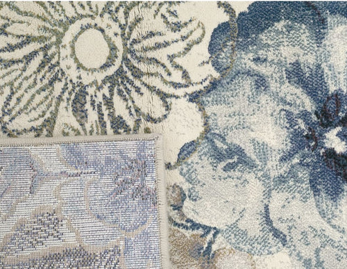 Eclipse 63322-6141 Cream/Blue Rug - 100% Excelon 