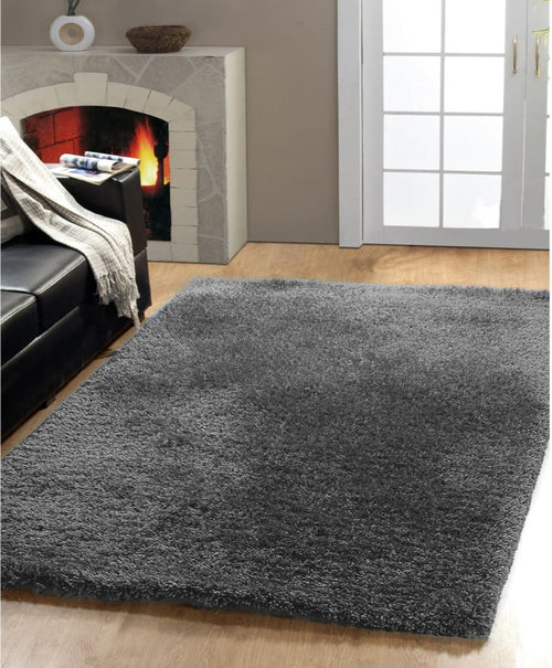 Forte 88601-109 Black-White Rug - 100% Polyester