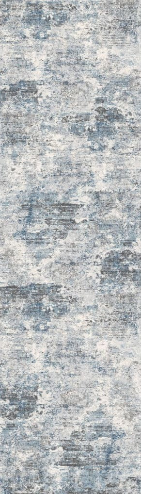 Icon 9320-950 Grey/Blue Rug - 70% Space-Dyed Viscose 30% 