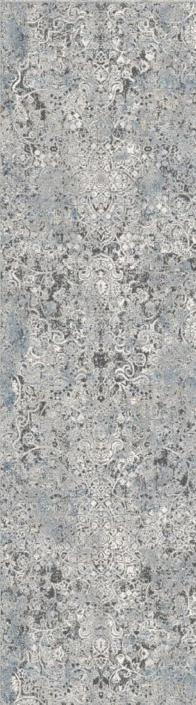 Icon 9324-950 Grey/Blue Rug - 70% Space-Dyed Viscose 30% 