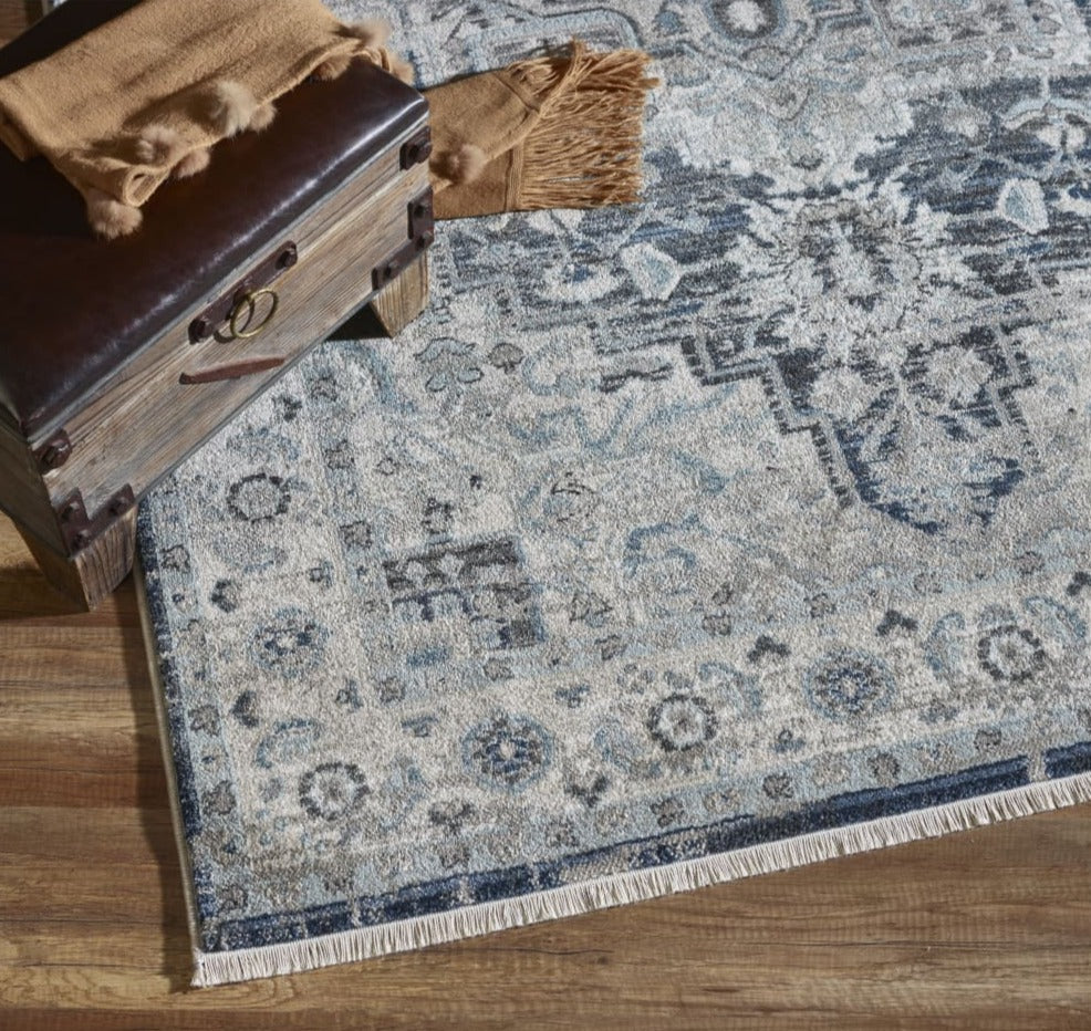 Dynamic Rugs Juno 6882-590 Dark Blue/Cream Rug