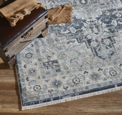 Juno 6882-590 Dark Blue/Cream Rug - 100% Polypropylene