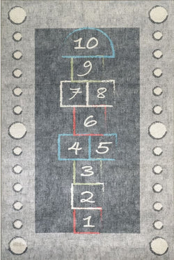 Kidz 8083-909 Grey/Multi Rug - 100% Polyester